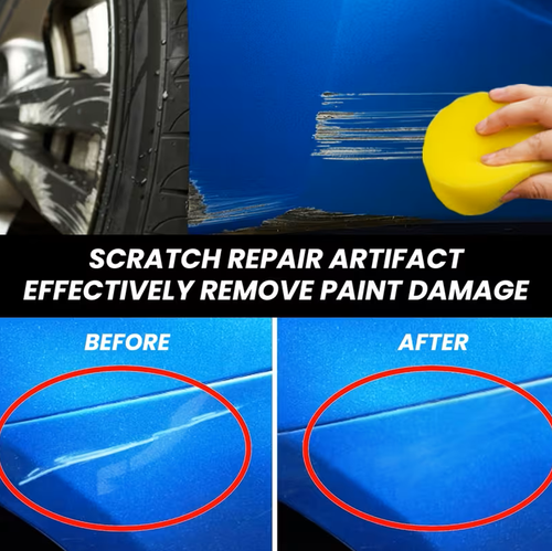 RAYHONG Car Scratch Repair Wax Set (Includes 1 Sponge + 1 Towel)