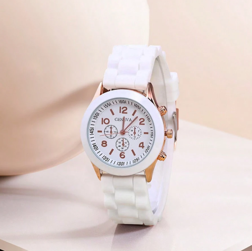 Pure Heart: White Ladies Watch and 3-Piece Jewelry Set❤️