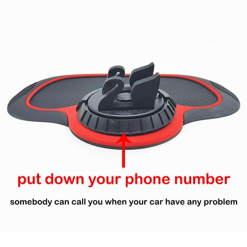 Multifunctional Car Anti-slip Pad with Phone Holder, 360° Rotatable Car Dashboard Phone Holder, Silicone Car Dashboard Anti-slip Pad