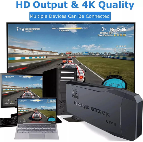 M8 Video Game Console Retro 20000+ Games TV Stick 64G 4K HDMI + 2 3d rocker Wireless Controller