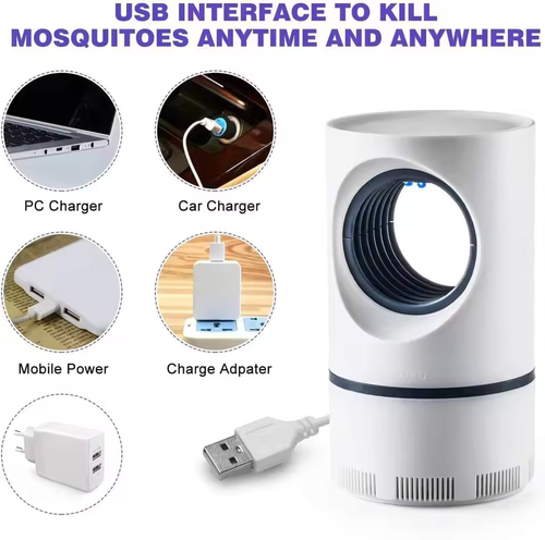 Photocatalytic Suction Mosquito Killer Lamp, Vortex Suction Fly Trap, Chemical-Free Quiet LED Insect Trap Non-Toxic