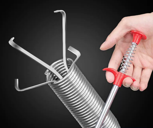 2-in-1 Drain Clog Remover & Grabber Tool: Clear Clogs & Retrieve Lost Items Effortlessly!