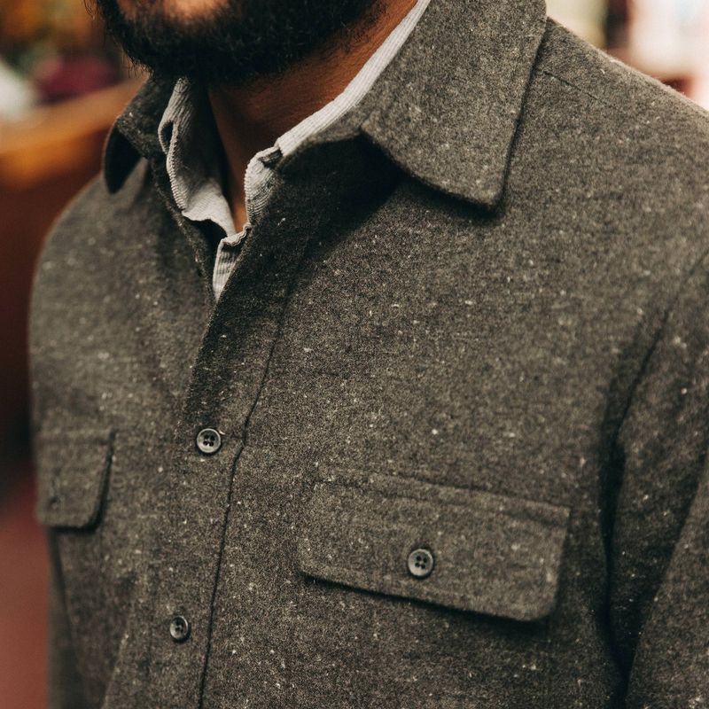 Wuecr Yosemite Shirt in Charcoal Donegal