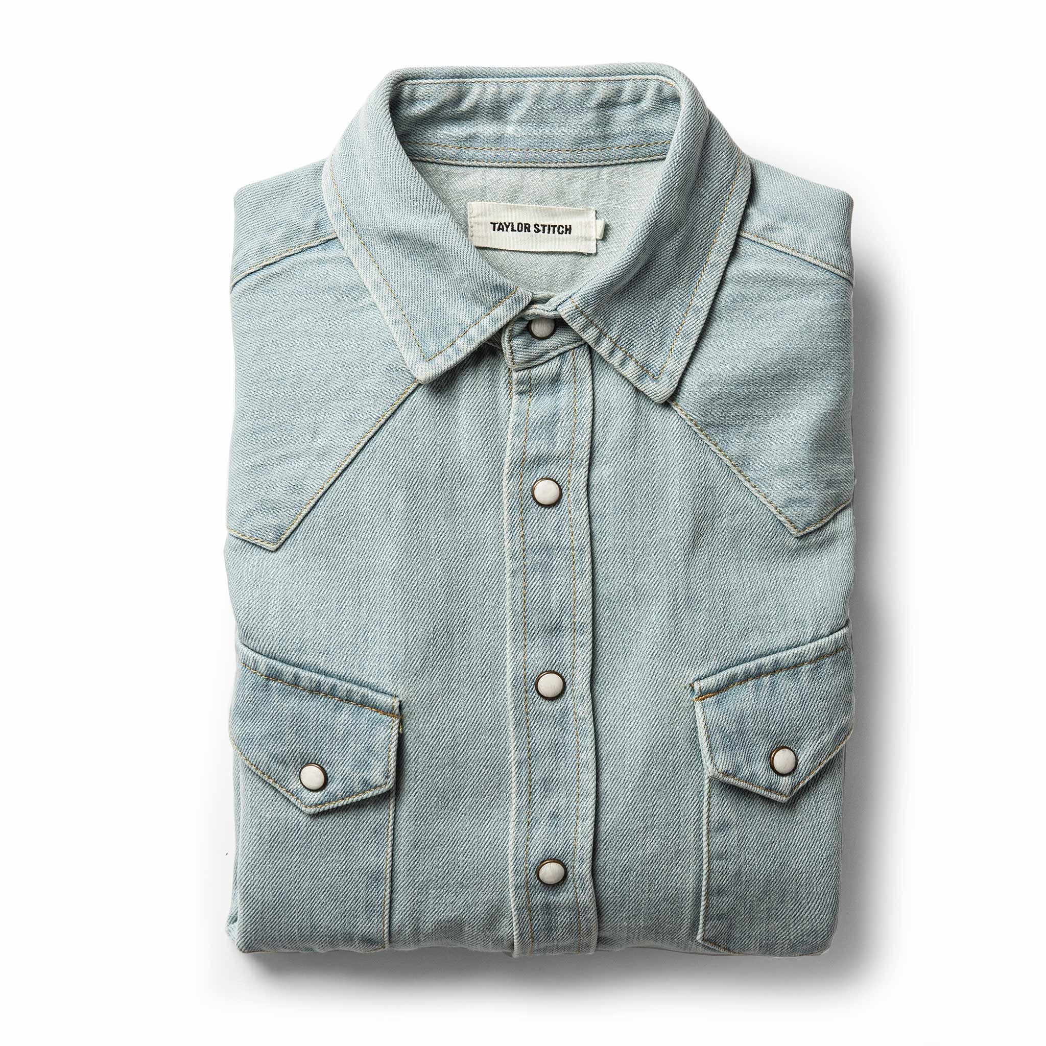 Wuecr Western Shirt in Washed Denim