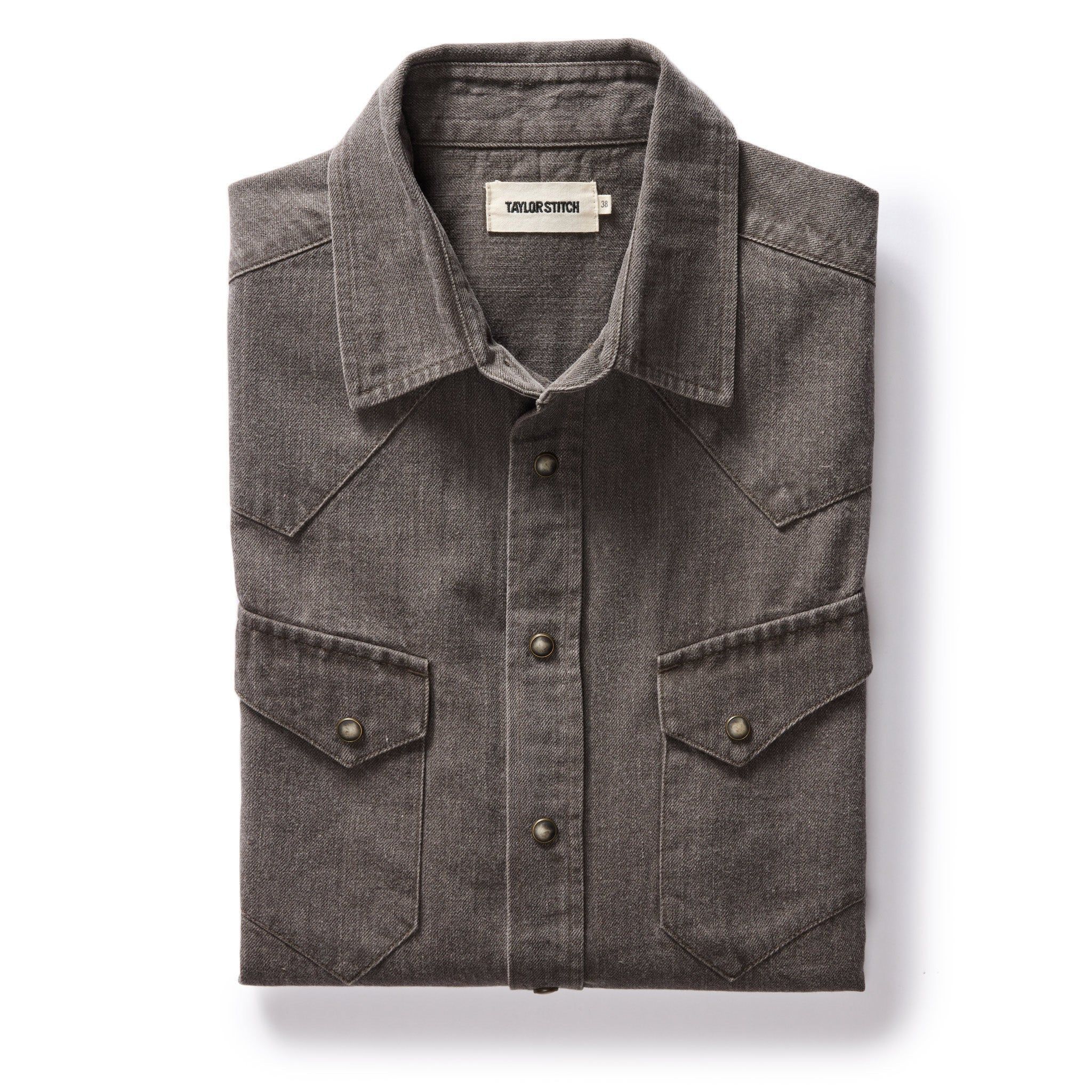 Wuecr Western Shirt in Soil Pigment Selvage Denim