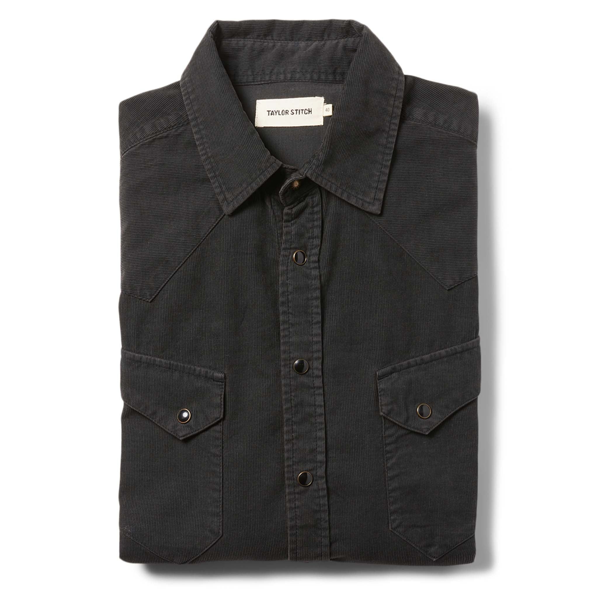 Wuecr Western Shirt in Coal Pincord