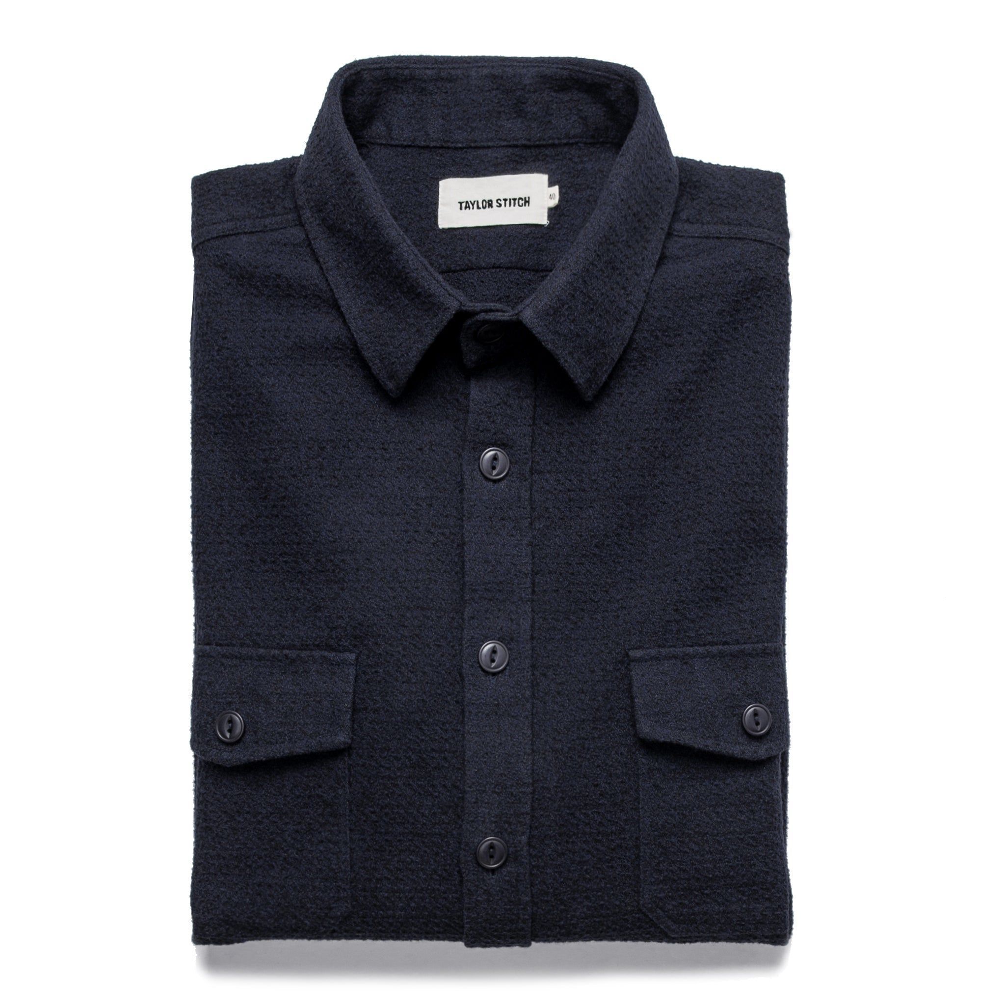 Wuecr Utility Shirt in Navy Jacquard