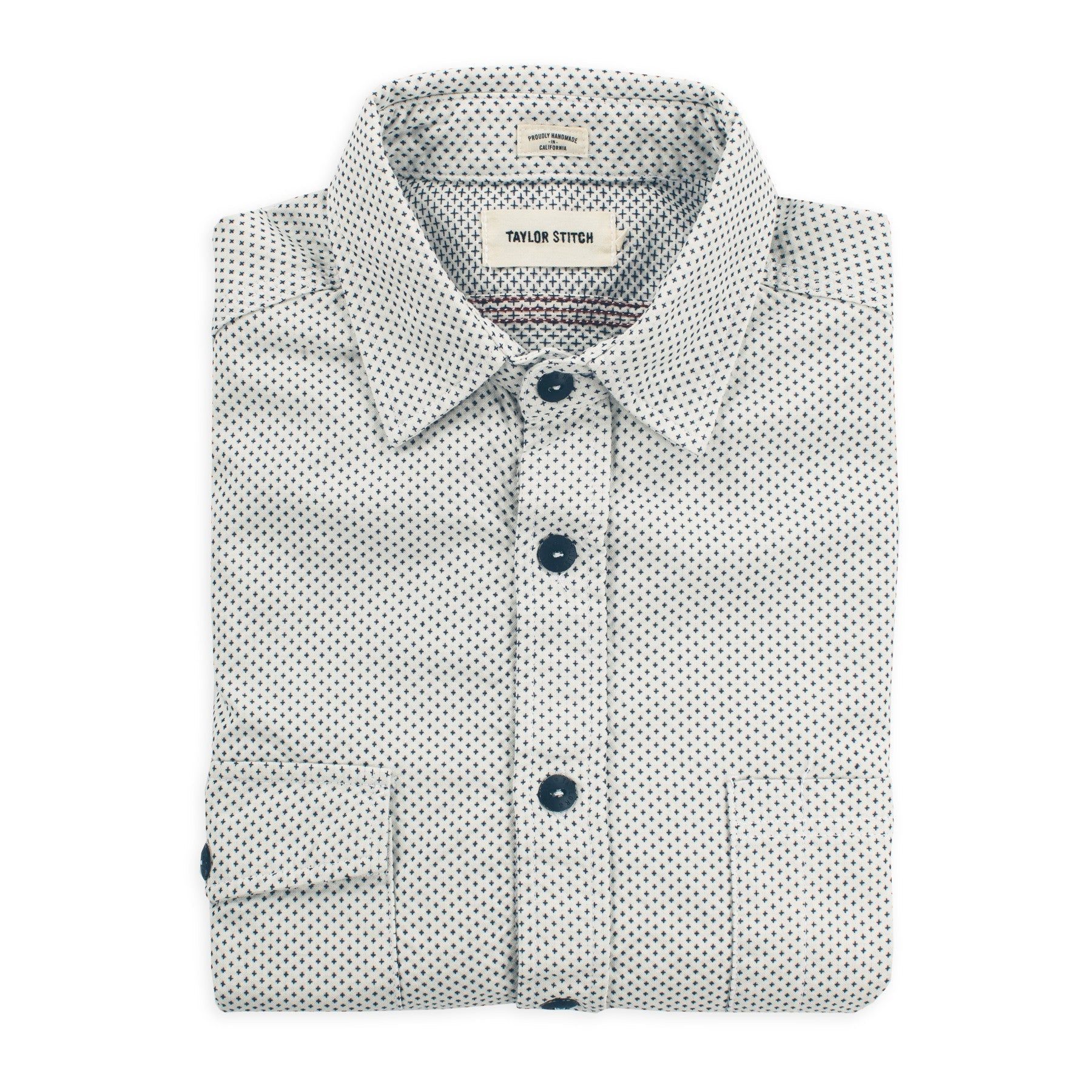 Wuecr Utility Shirt in Natural Cross Jacquard