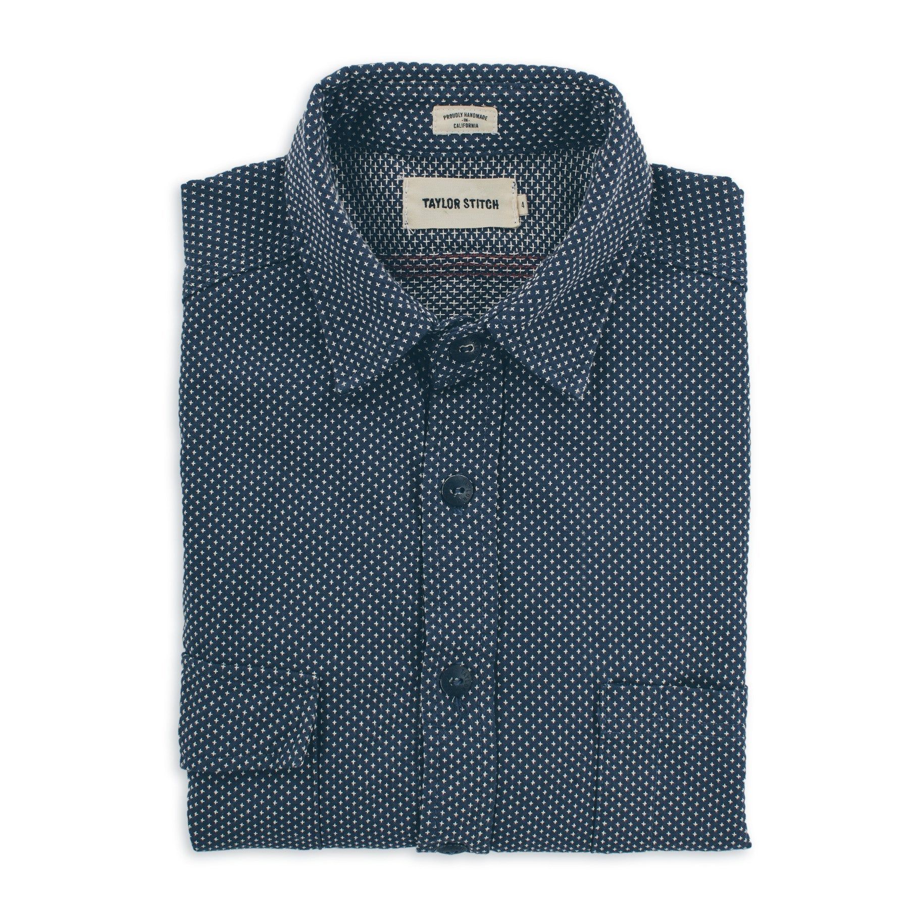 Wuecr Utility Shirt in Indigo Cross Jacquard