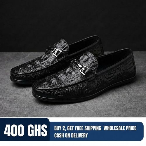 🔥 Ghana – Exclusive Imported Fashion🔥Men's Crocodile Texture Driving Loafers DM-065