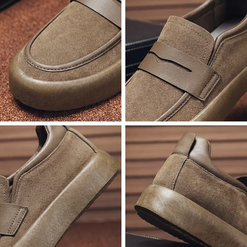 Mens Casual Suede Loafers Comfortable Everyday Shoes