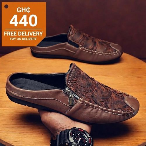 🔥 Ghana – Exclusive Imported Fashion🔥 Mens Breathable Casual Slip On Leather Shoes DM-009