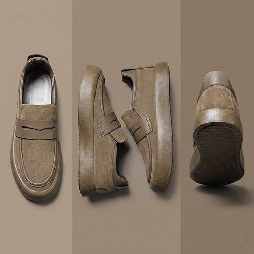 Mens Casual Suede Loafers Comfortable Everyday Shoes
