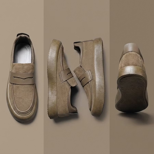 Mens Casual Suede Loafers Comfortable Everyday Shoes