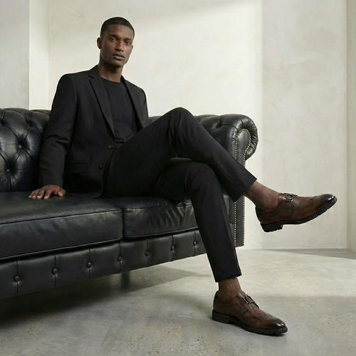 🔥 Ghana – Exclusive Imported Fashion🔥Mens British Style Genuine Leather Business Dress Shoess
