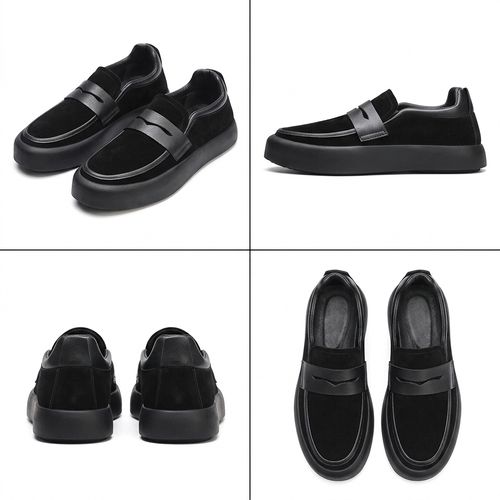 🔥 Ghana – Exclusive Imported Fashion🔥Mens Casual Suede Loafers Comfortable Everyday Shoes DM-082bl