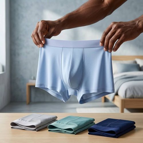 🔥 Ghana – Exclusive Imported Fashion🔥 Mens Ice Silk Breathable Antibacterial Cooling Boxer Underwear 4pc DM-016