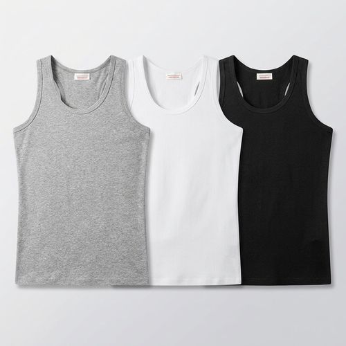 🔥 Ghana – Exclusive Imported Fashion🔥 Mens Cotton Stretch Tank Top Comfortable Undershirt 3PCS DM-017