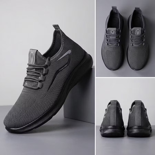Mens Flyknit Mesh Sports Shoes Breathable Athletic Footwear