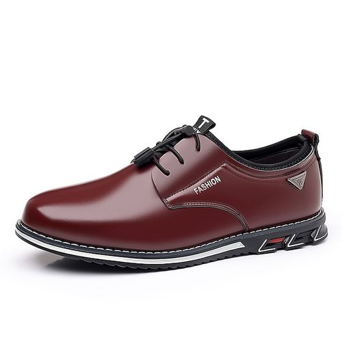 Mens Sporty Casual Leather Shoes Comfortable Everyday Wear