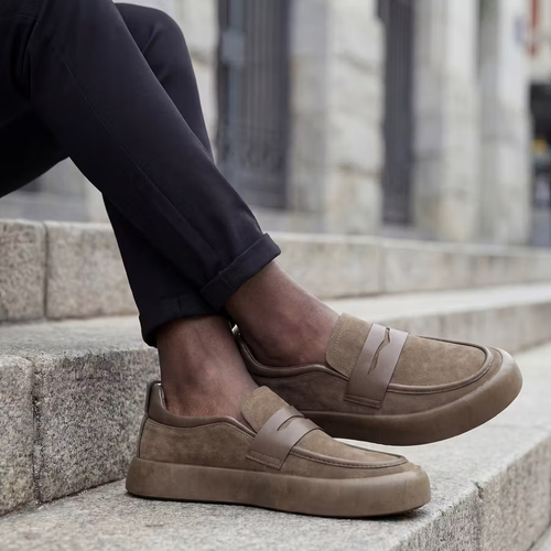 Mens Casual Suede Loafers Comfortable Everyday Shoes