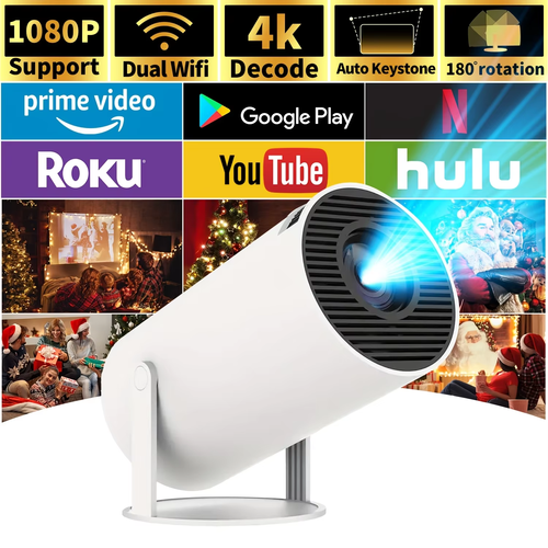 HY300 Projector: Home-use Mini Portable High-Definition Projector, Supporting Wireless Screen Mirroring