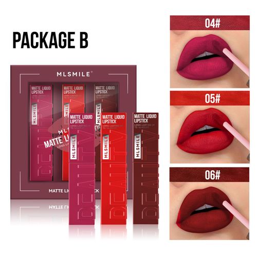 MLSMLILE Non-stick Cup Matte Lip Gloss Set – Long-lasting, Waterproof, Velvet Lip Color, Bestseller
