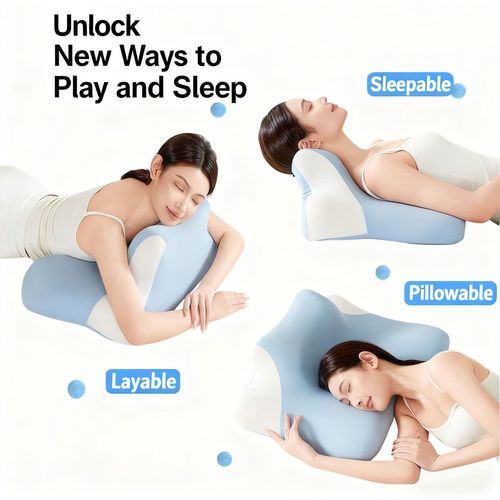 Ergonomic Neck Pillow for Phone Lovers  Memory Foam Side or Face-Down Sleep – Deep Sleep Cushion