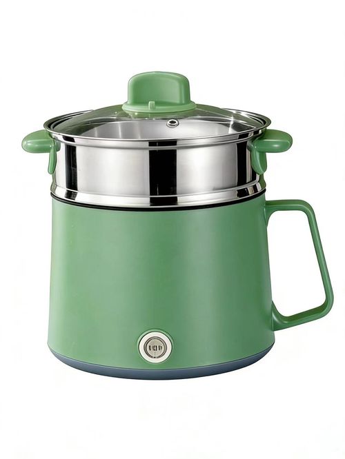 1.5L Mini Rice Cooker 🥘 Portable Multi-Function Pot with Steamer – Non-Stick Liner & One-Touch Operation!