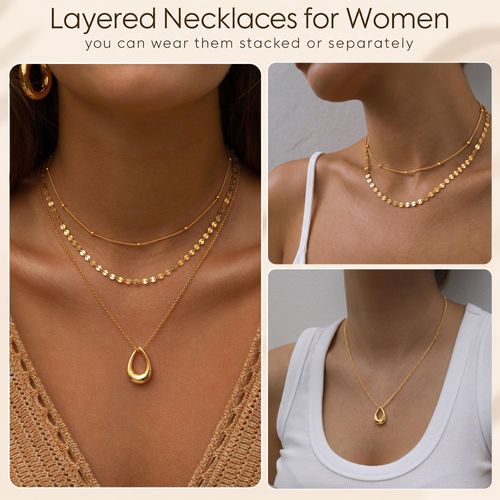 Teardrop-shaped necklace: a stylish, fresh, sweet, and vintage-inspired clavicle chain—perfect for everyday wear or as a layered piece.