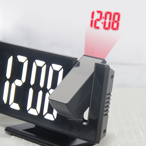 Digital Projection Alarm Clock with Mirrored Display – Temperature & Time Projector for Desktop or Living Room (Premium Aesthetic)