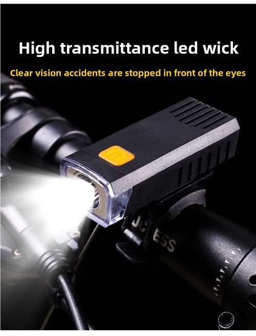 Rechargeable, Waterproof, High-Intensity LED Headlight for Night Cycling – Adjustable Focus, Long-Range Beam, and Wide-Angle Illumination for Mountain Bikes