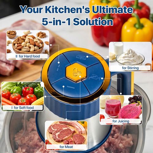 Stainless Steel Electric Meat Mincer, Household Multi-purpose Food Blender for Meat and Baby Puree
