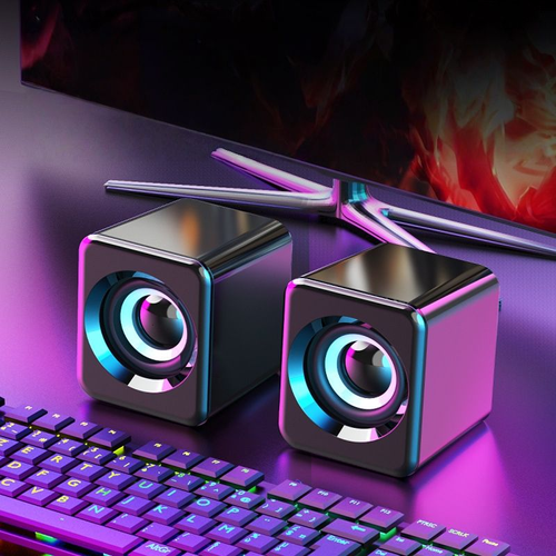Wired Multimedia Desktop Speaker System for Home Use with Subwoofer – USB-Powered Active Speakers for PC