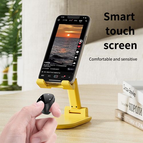 Wireless Bluetooth Air Finger Ring Mouse, Rechargeable TikTok Scrolling Ring with Touchscreen, Page Turner for E-Book Remote Control Short Video Camera Shutter, for Phone Tablet Android iOS(Black)