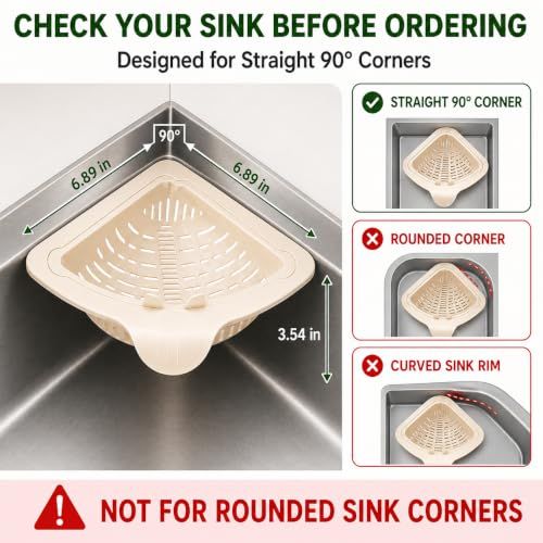 Magnetic Sink Triangle Drain Basket, Kitchen Food Residue Filter Holder, Sink Storage Rack