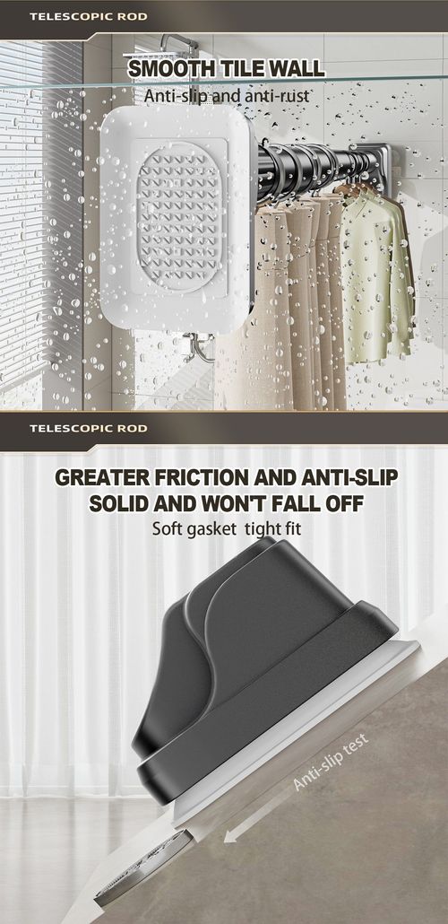 Curtain Retractable Support Rod, Drill-free Mount, Indoor Simple Hanging & Storage Rod