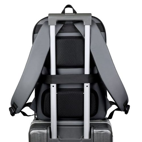 Ultra-thin commuter backpack with large capacity and expandable design; multi-functional waterproof shoulder bag