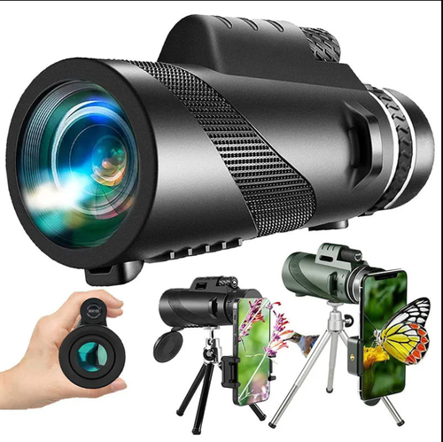 Large Aperture Handheld Monocular Outdoor Travel Match Bird Watching Telescope with Phone Mount