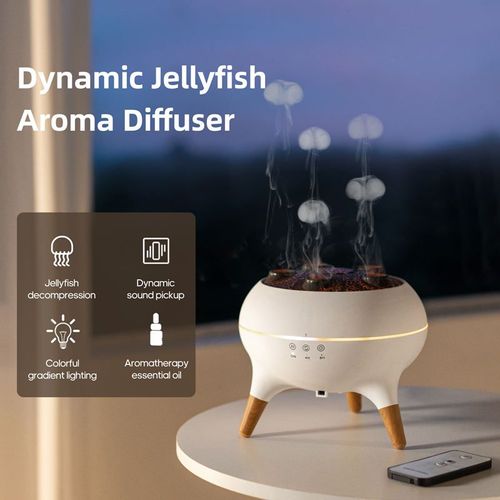 New Dynamic Jellyfish Aroma Diffuser — 250ml Portable Ultrasonic Air Humidifier for Home