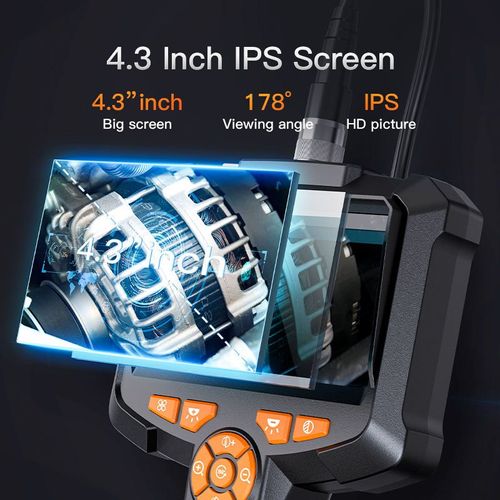 Video Endoscope for Pipe Inspection & Automotive Repair — Dual-Lens Waterproof Industrial Borescope for Sewer Lines