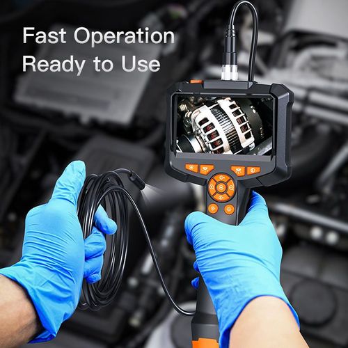 Video Endoscope for Pipe Inspection & Automotive Repair — Dual-Lens Waterproof Industrial Borescope for Sewer Lines