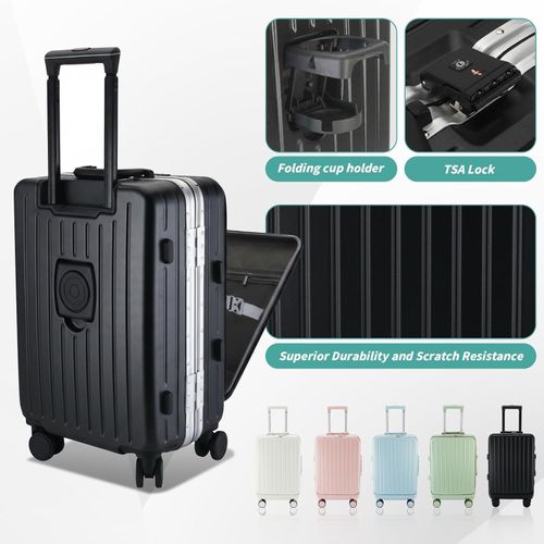 24 Inch PC Hard Shell Luggage, Aluminum Frame Travel Suitcase for Men Women & Students