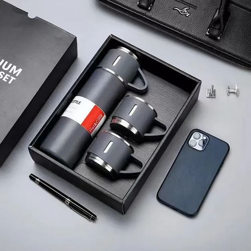 Premium Stainless Steel Vacuum Insulated Mug | Gift Set with 3 Lids