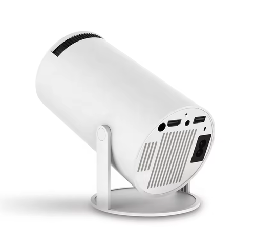 Home Cinema & Gaming Projector — Portable 4K Android LCD Projector with Wireless Screen Mirroring & Cylindrical Design for Living Room Wall Projection