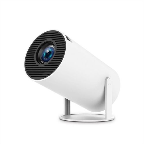 Home Cinema & Gaming Projector — Portable 4K Android LCD Projector with Wireless Screen Mirroring & Cylindrical Design for Living Room Wall Projection