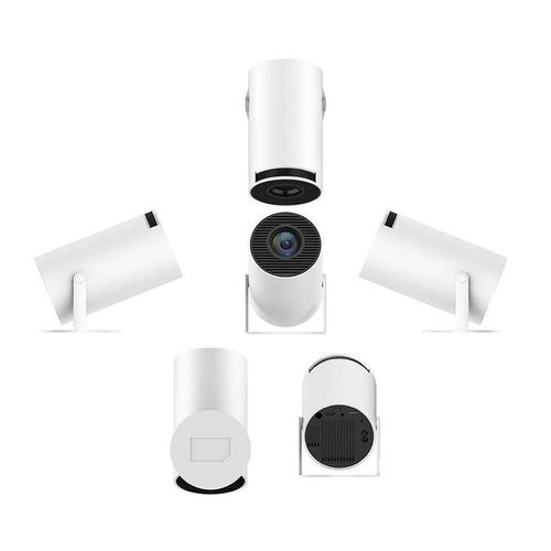 Home Cinema & Gaming Projector — Portable 4K Android LCD Projector with Wireless Screen Mirroring & Cylindrical Design for Living Room Wall Projection