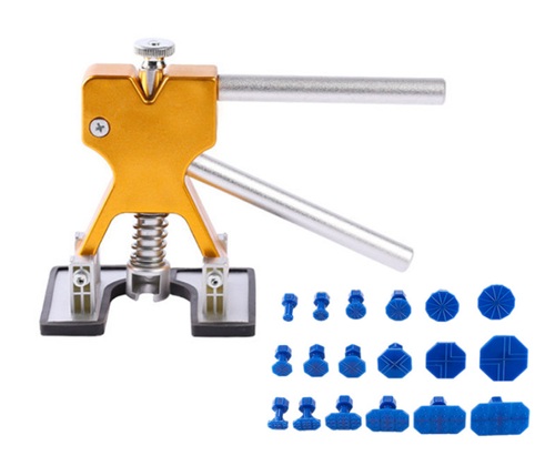 Paintless Car Dent Puller Kit, Dent Removal Kit Tool Car Dent Remover Auto Body Dent Repair Tool Kit Golden Lifter Dent Repair Puller for Car Body, Motorcycle, Refrigerator.