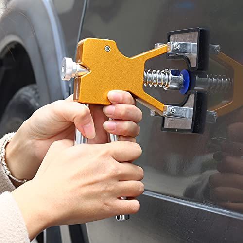 Paintless Car Dent Puller Kit, Dent Removal Kit Tool Car Dent Remover Auto Body Dent Repair Tool Kit Golden Lifter Dent Repair Puller for Car Body, Motorcycle, Refrigerator.