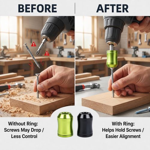 Screwdriver Bit Magnetic Ring, Removable Magnetizer Demagnetizer, 6.35mm Hex Bit Screw Fixing Holder